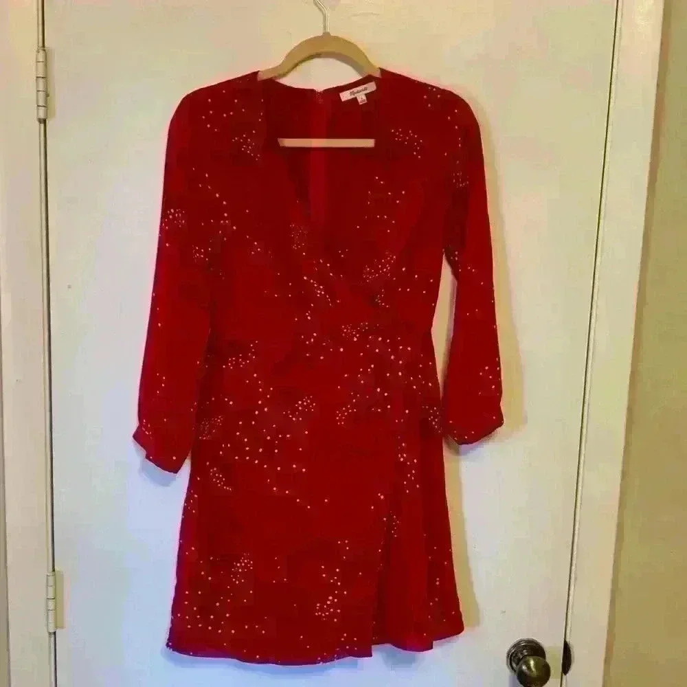 Madewell Hazelwood Wrap-Front Mini Dress in Windswept Floral Size 2